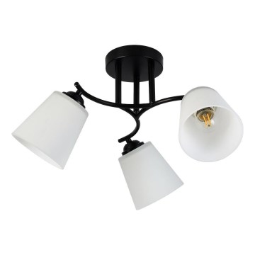 Piestiprināma griestu lampa PAFOS 3xE27/15W/230V melna