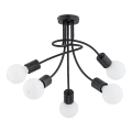 Piestiprināma griestu lampa PLENA 5xE27/15W/230V melna