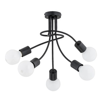 Piestiprināma griestu lampa PLENA 5xE27/15W/230V melna