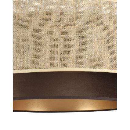 Piestiprināma griestu lampa SARTA 1xE27/60W/230V Ø 45 cm brūna/džuta