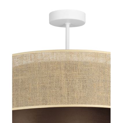 Piestiprināma griestu lampa SARTA 1xE27/60W/230V Ø 45 cm brūna/džuta