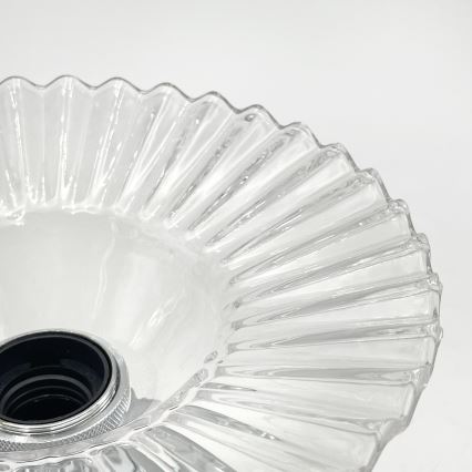 Piestiprināma griestu lampa TRISH 1xE27/15W/230V spīdīgs hroms/caurspīdīgs