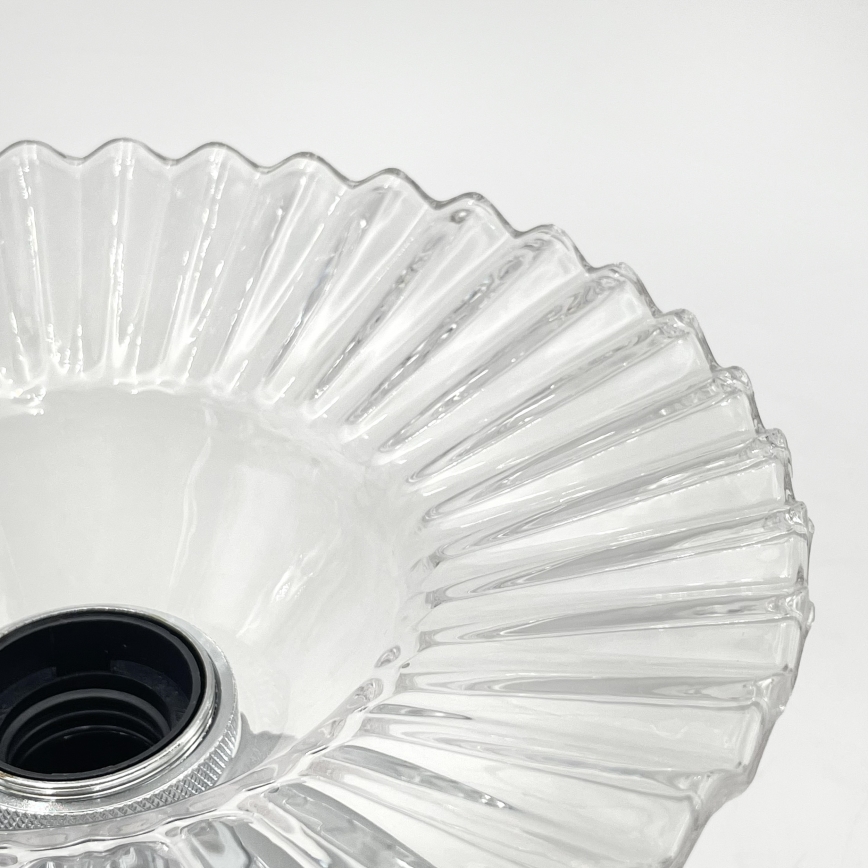 Piestiprināma griestu lampa TRISH 1xE27/15W/230V spīdīgs hroms/caurspīdīgs