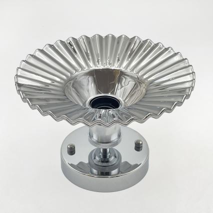 Piestiprināma griestu lampa TRISH 1xE27/15W/230V, spīdīgs hroms/dūmakaini melna