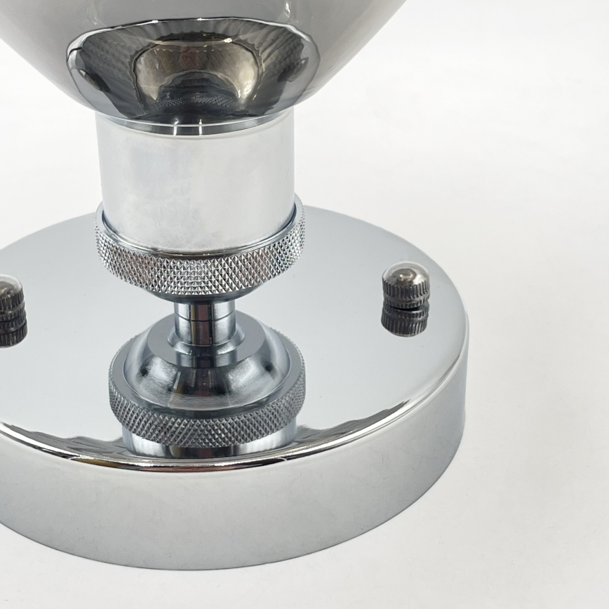 Piestiprināma griestu lampa TRISH 1xE27/15W/230V, spīdīgs hroms/dūmakaini melna