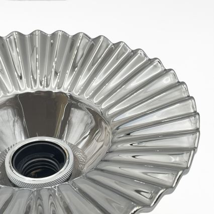 Piestiprināma griestu lampa TRISH 1xE27/15W/230V, spīdīgs hroms/dūmakaini melna