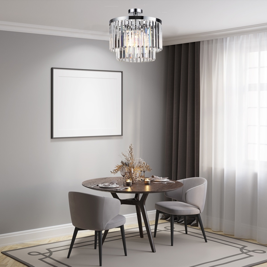 Piestiprināma griestu lampa VETRO 4xE14/40W/230V spīdīgs hroms