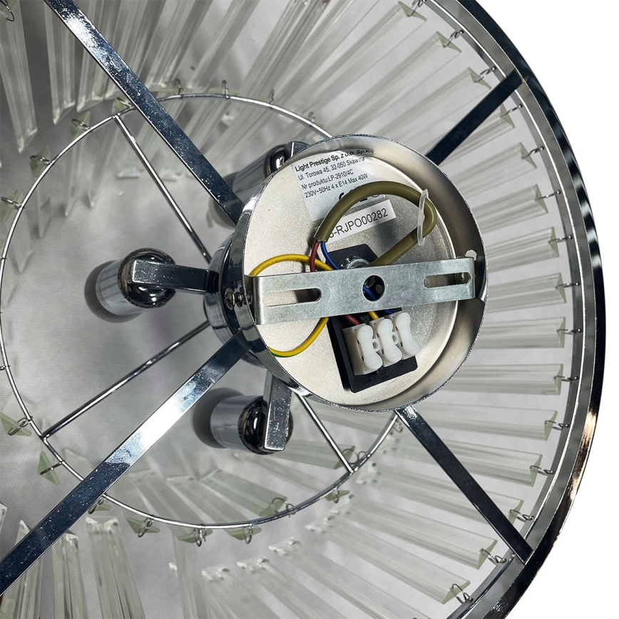 Piestiprināma griestu lampa VETRO 4xE14/40W/230V spīdīgs hroms