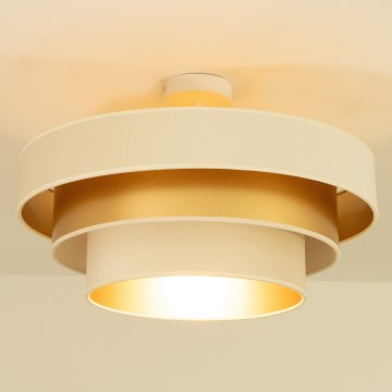 Piestiprināma griestu lampa WENTA 1xE27/60W/230V Ø 50 cm bēša/zelta