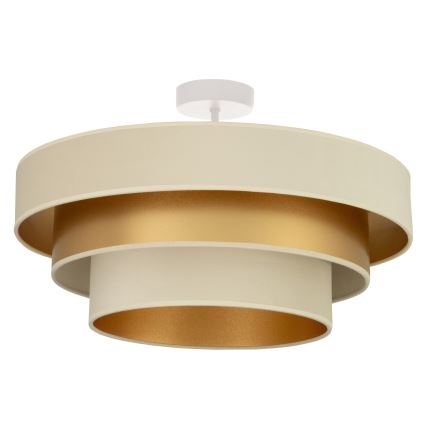 Piestiprināma griestu lampa WENTA 1xE27/60W/230V Ø 50 cm bēša/zelta