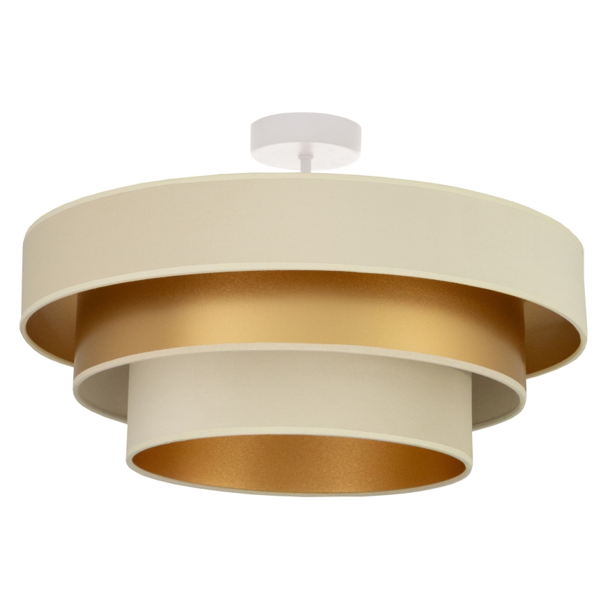 Piestiprināma griestu lampa WENTA 1xE27/60W/230V Ø 50 cm bēša/zelta