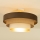 Piestiprināma griestu lampa WENTA, 1xE27/60W/230V, Ø 50 cm, brūna/juta/bēša