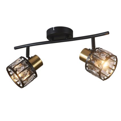 Piestiprināma griestu lampa ZAHARA 2xE27/10W/230V melna