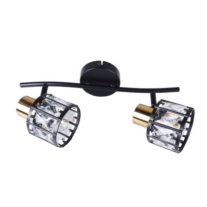 Piestiprināma griestu lampa ZAHARA 2xE27/10W/230V melna
