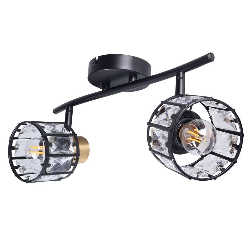 Piestiprināma griestu lampa ZAHARA 2xE27/10W/230V melna