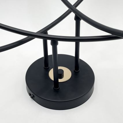 Piestiprināma griestu lustra ANYA 6xE27/15W/230V melna/zelta