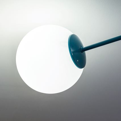 Piestiprināma griestu lustra MOON 2xE27/15W/230V tirkīza