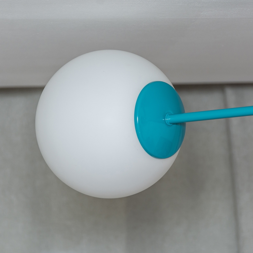 Piestiprināma griestu lustra MOON 2xE27/15W/230V tirkīza