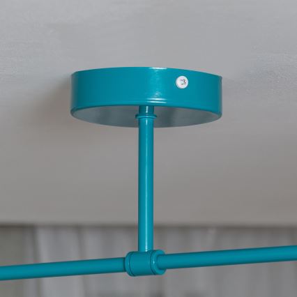 Piestiprināma griestu lustra MOON 2xE27/15W/230V tirkīza