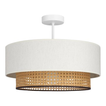 Piestiprināma griestu lustra NATIA 1xE27/60W/230V balta/brūna