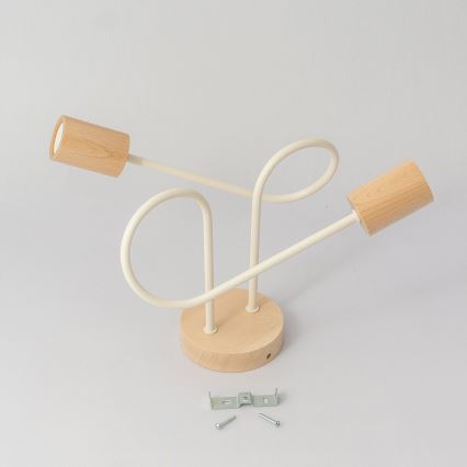 Piestiprināma griestu lustra OXFORD 2xE27/15W/230V priede/krēmīga