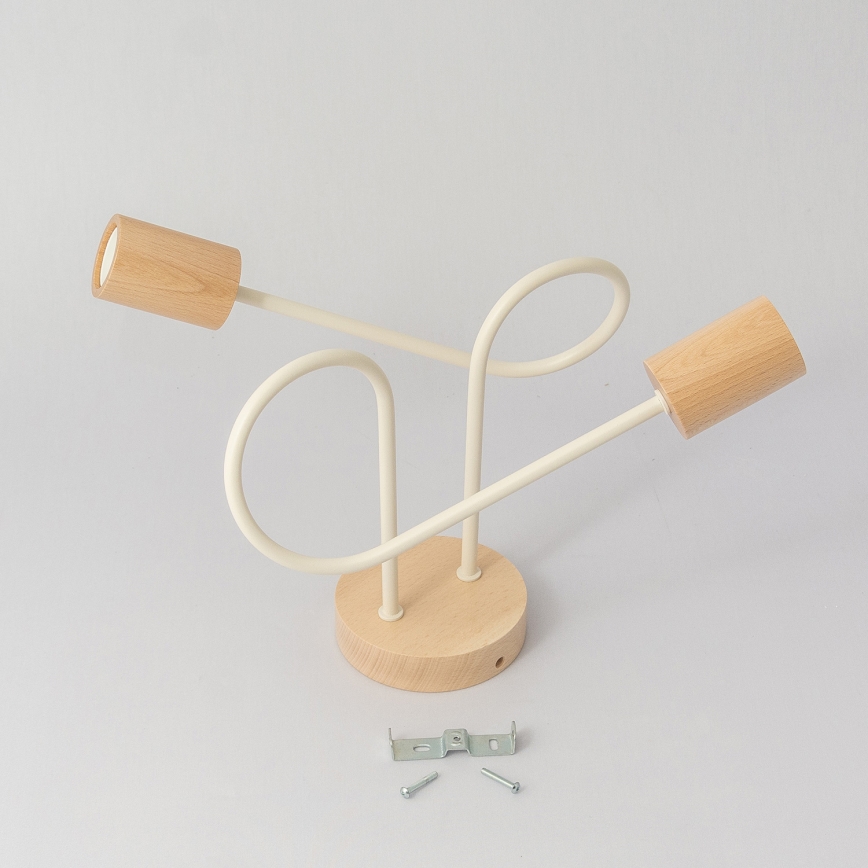 Piestiprināma griestu lustra OXFORD 2xE27/15W/230V priede/krēmīga