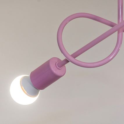 Piestiprināma griestu lustra OXFORD 3xE27/15W/230V rozā