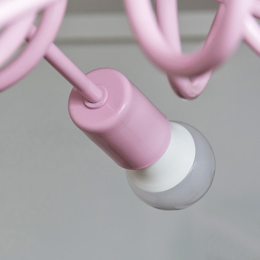 Piestiprināma griestu lustra OXFORD 3xE27/15W/230V rozā