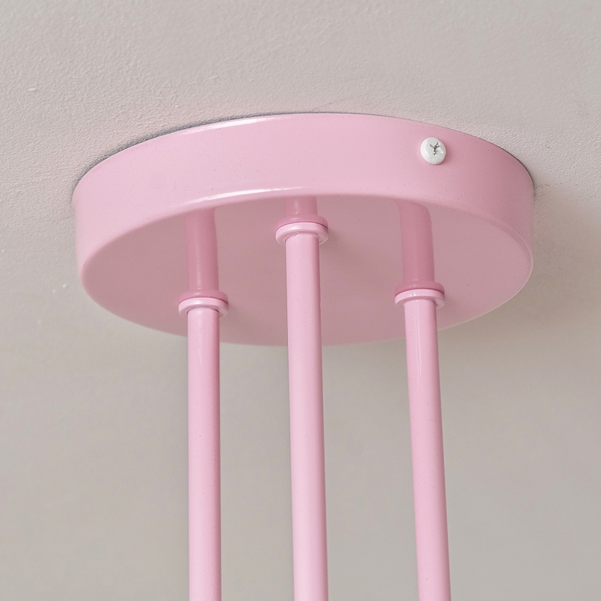 Piestiprināma griestu lustra OXFORD 3xE27/15W/230V rozā