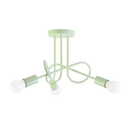 Piestiprināma griestu lustra OXFORD 3xE27/15W/230V zaļa