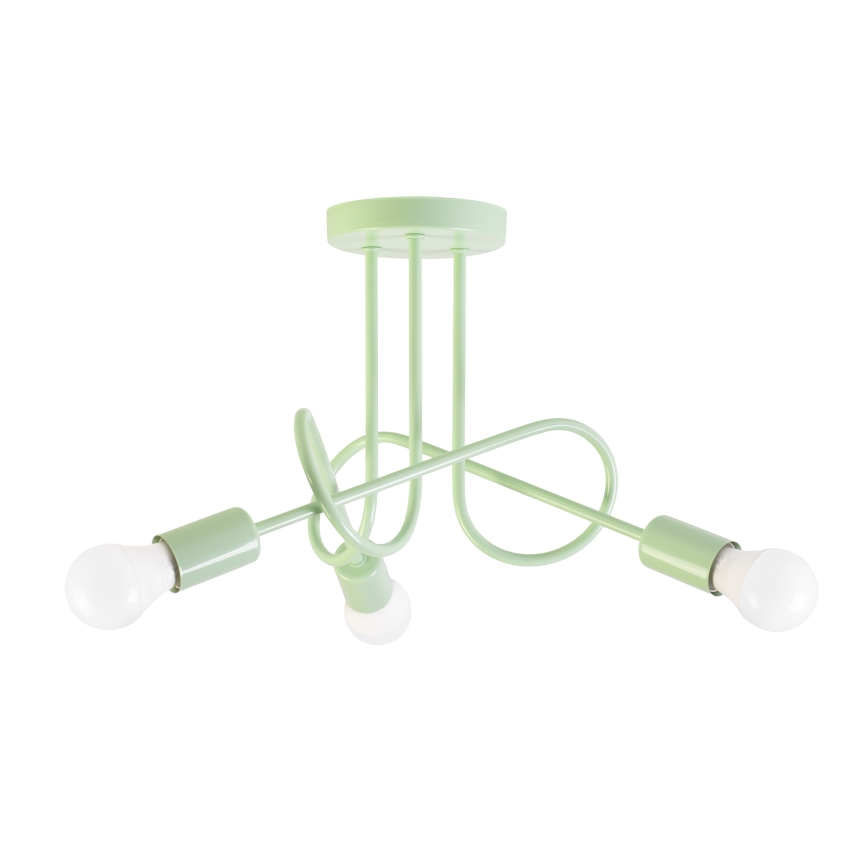 Piestiprināma griestu lustra OXFORD 3xE27/15W/230V zaļa