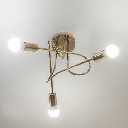 Piestiprināma griestu lustra OXFORD 3xE27/15W/230V, zelta