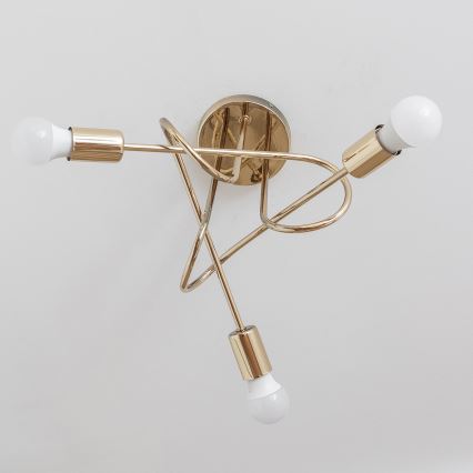 Piestiprināma griestu lustra OXFORD 3xE27/15W/230V, zelta