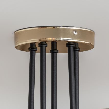 Piestiprināma griestu lustra OXFORD 5xE27/15W/230V zelta/melna