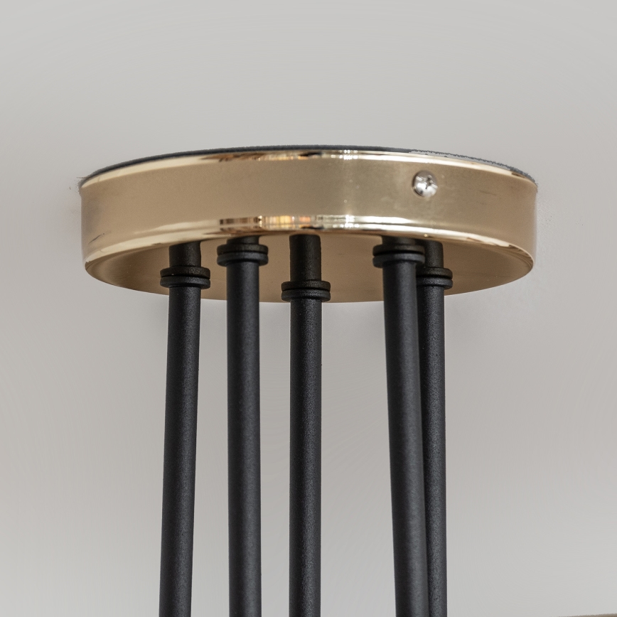 Piestiprināma griestu lustra OXFORD 5xE27/15W/230V zelta/melna