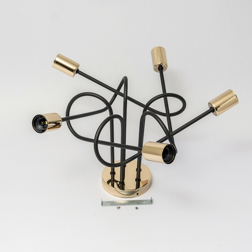 Piestiprināma griestu lustra OXFORD 5xE27/15W/230V zelta/melna