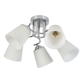Piestiprināma griestu lustra PAFOS 5xE27/15W/230V ar spīdīgu hromētu apdari