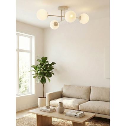 Piestiprināma griestu lustra ROMA 4xE14/10W/230V bēša