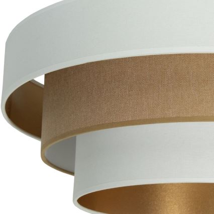 Piestiprināma griestu lustra WENTA 1xE27/60W/230V Ø 50 cm balta/brūna