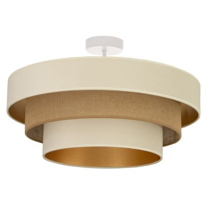 Piestiprināma griestu lustra WENTA 1xE27/60W/230V Ø 50 cm bēša/juta