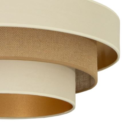 Piestiprināma griestu lustra WENTA 1xE27/60W/230V Ø 50 cm bēša/juta
