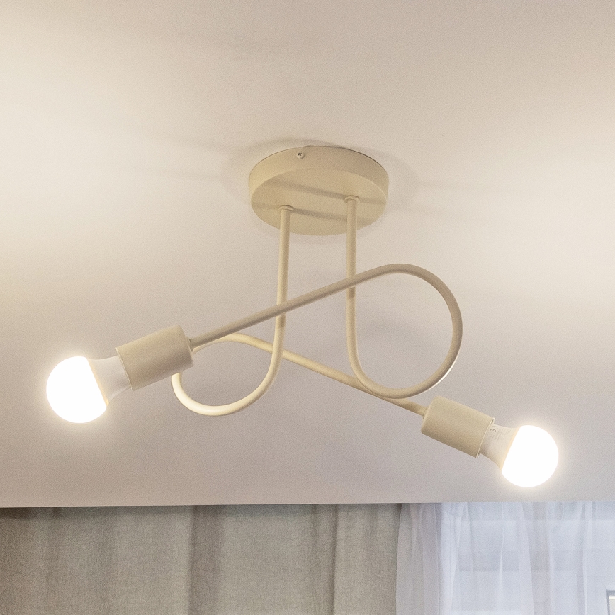 Piestiprināma lustra OXFORD 2xE27/15W/230V krēmkrāsā