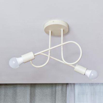 Piestiprināma lustra OXFORD 2xE27/15W/230V krēmkrāsā