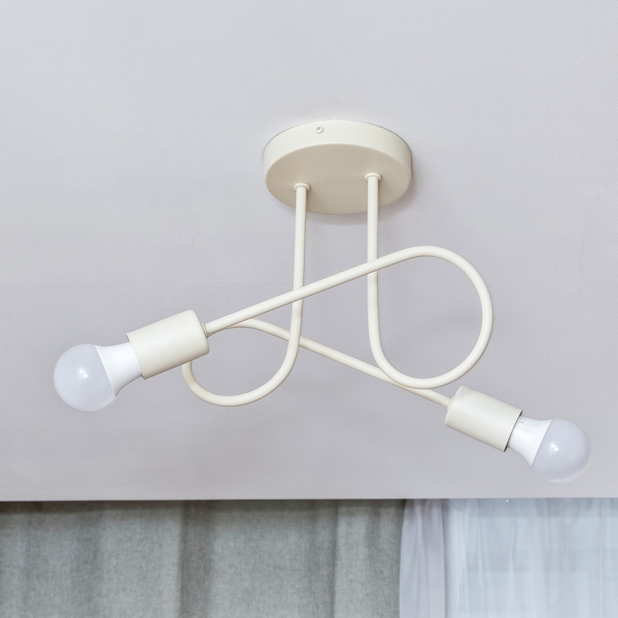 Piestiprināma lustra OXFORD 2xE27/15W/230V krēmkrāsā