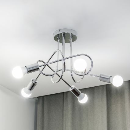 Piestiprināma lustra OXFORD 5xE27/15W/230V glancēts hroms