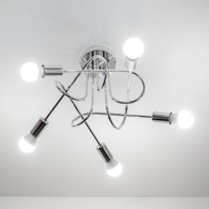 Piestiprināma lustra OXFORD 5xE27/15W/230V glancēts hroms