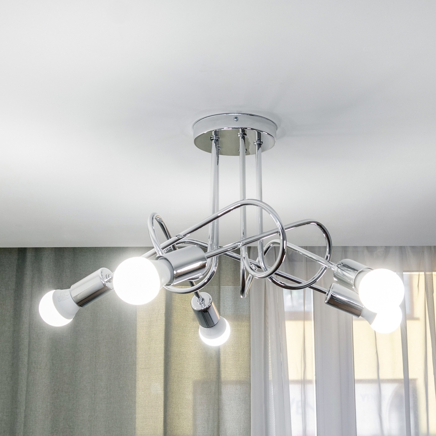 Piestiprināma lustra OXFORD 5xE27/15W/230V glancēts hroms