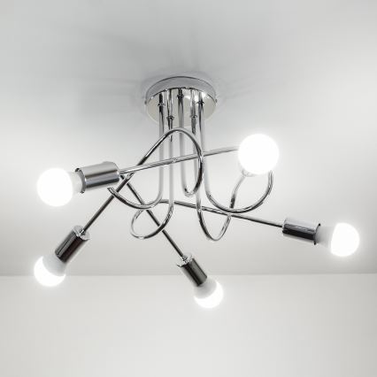 Piestiprināma lustra OXFORD 5xE27/15W/230V glancēts hroms