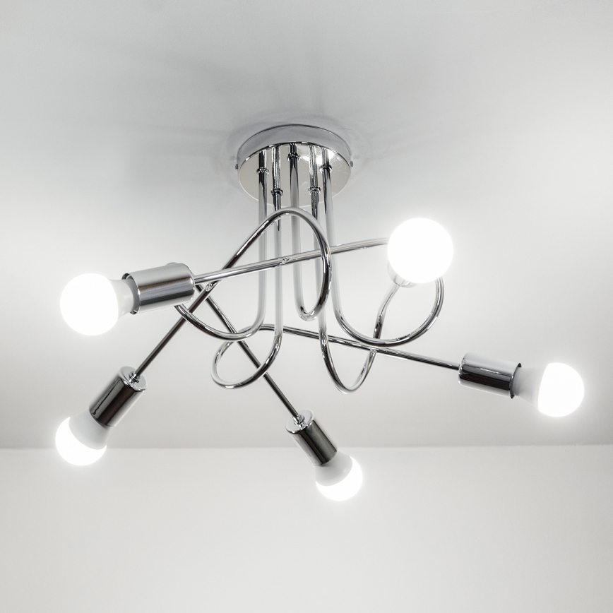 Piestiprināma lustra OXFORD 5xE27/15W/230V glancēts hroms