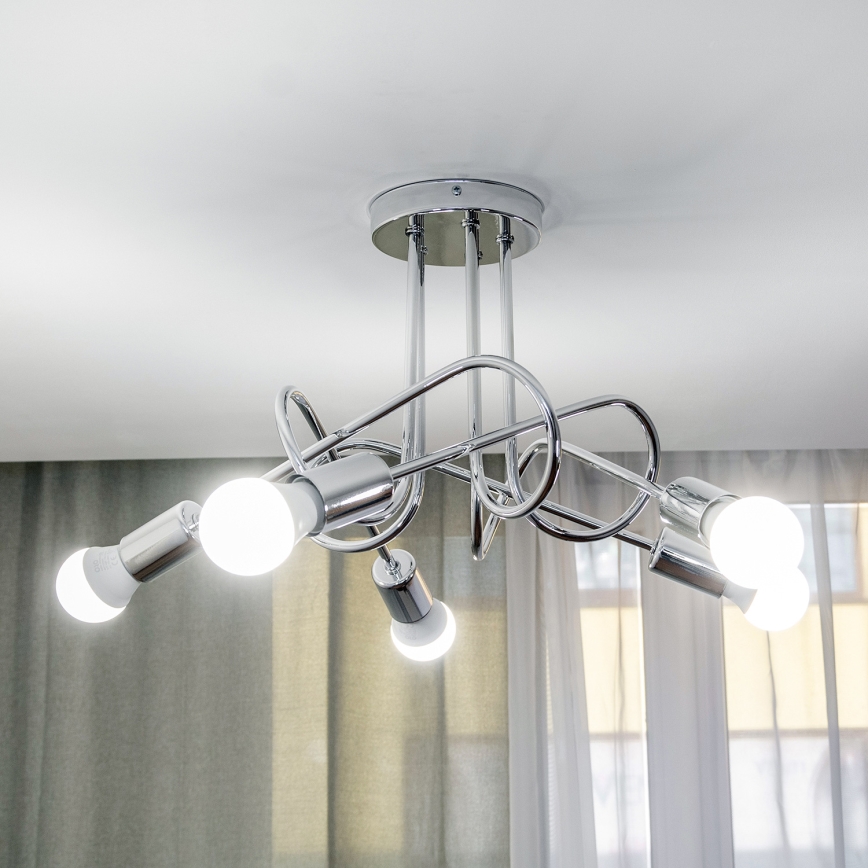 Piestiprināma lustra OXFORD 5xE27/15W/230V glancēts hroms